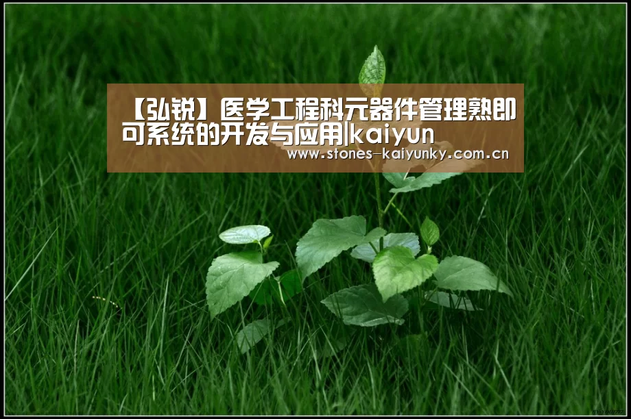 【弘锐】医学工程科元器件管理熟即可系统的开发与应用|kaiyun(图2) 开云官网